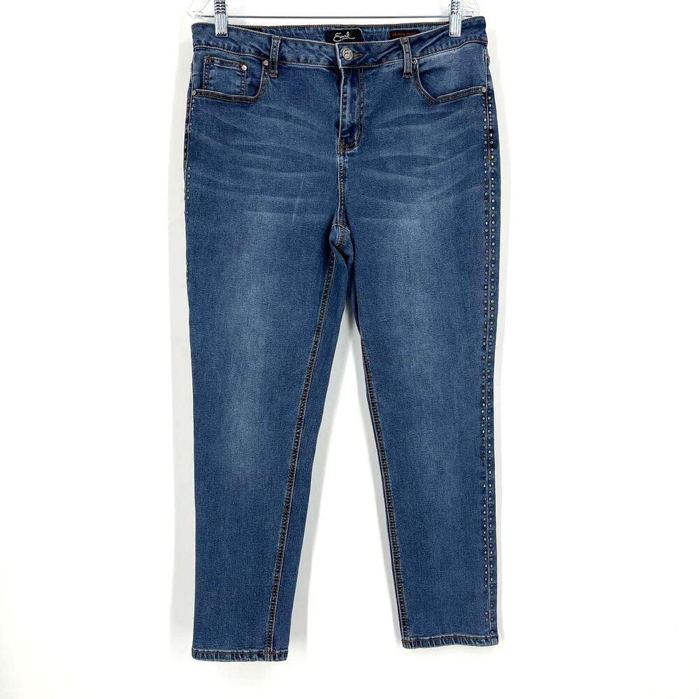 Earl Jean Women's‎ Plus Size 16 Blue Skinny Ankle Jeans
